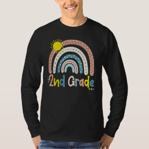 Camiseta 2do Grado Boho Arcoíris Profesor Estudiante Último