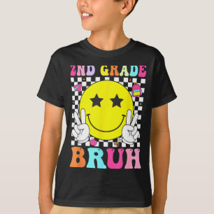 Camiseta 2do grado bruh sonrisa retro cara de vuelta a la e