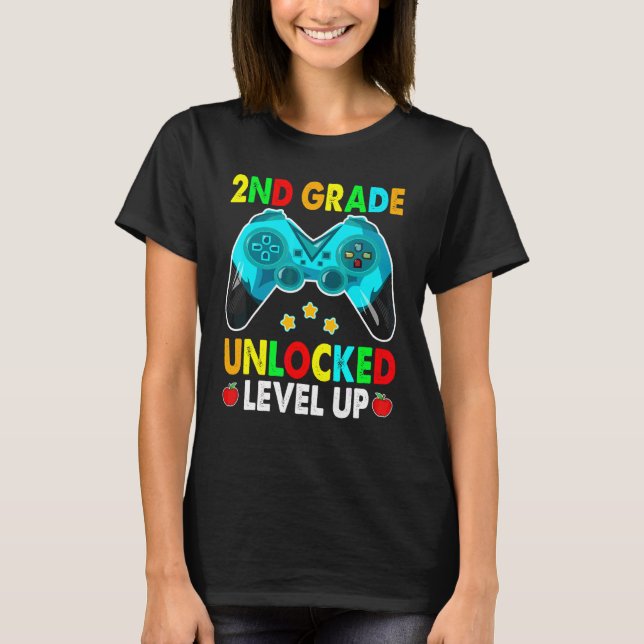 Camiseta 2do Grado Desbloqueado Sube de Nivel Con Controlad (Anverso)