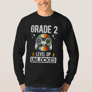 Camiseta 2do Grado Desbloqueado Sube de Nivel Regreso a Cla