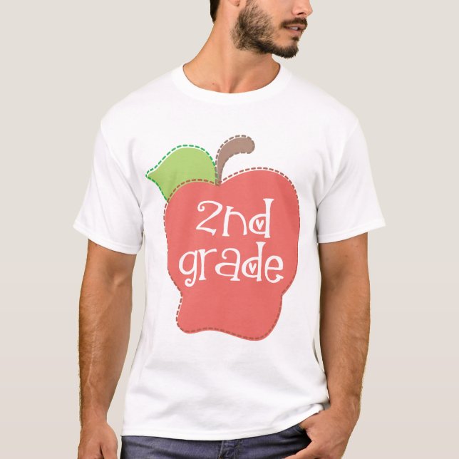 Camiseta 2do grado lindo Apple (Anverso)