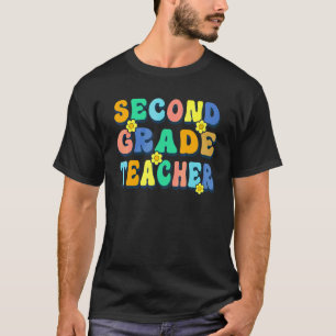 Camiseta 2do Maestra de Segundo Grado Retro Divertido De vu