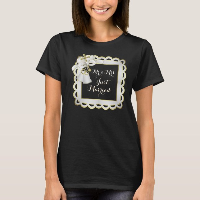 Camiseta #2Just Married Women's Hanes ComfortSoft® T-Shirt (Anverso)