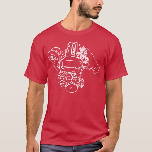 Camiseta 2JZurbo JDM Race Car Engineuning Gifts for Men vin (Anverso)