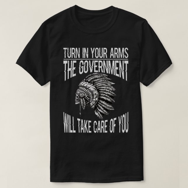 Camiseta 2nd Amendment Gun Rights Support  Native American  (Diseño del anverso)