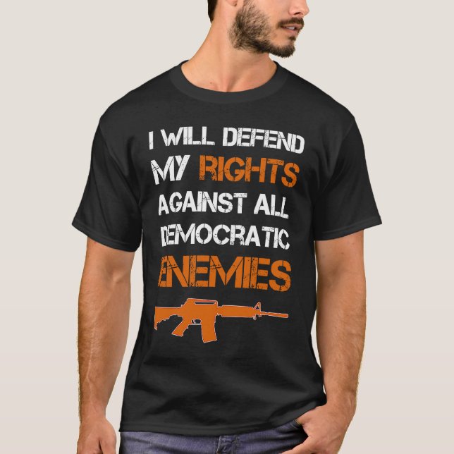 Camiseta 2nd amendment Pro Gun safe Defend the right 2nd am (Anverso)