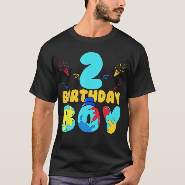 Camiseta 2nd Birthday Boy Gaming Party 2 Years Old Gamer  G (Anverso)