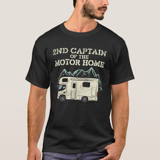 Camiseta 2ND Captain of the Motor Home Camping Van Camper M (Anverso)