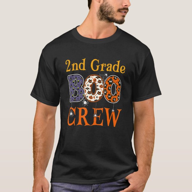 Camiseta 2nd Grade Boo Crew Second Grade Spooky Halloween T (Anverso)