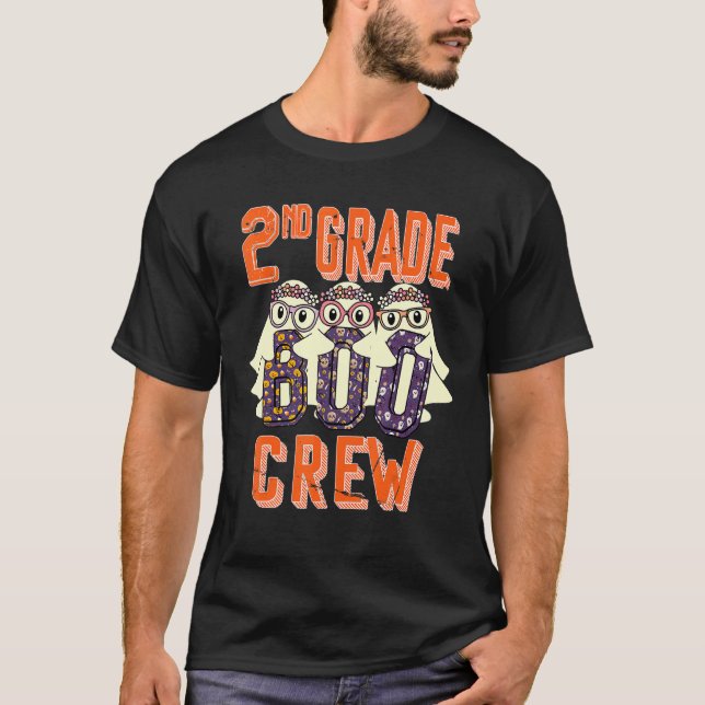 Camiseta 2nd Grade Boo Crew Teacher Student  Halloween Cost (Anverso)