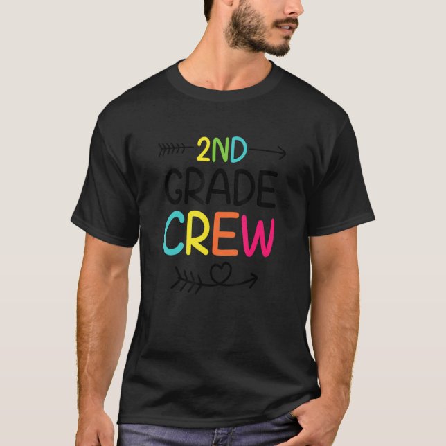Camiseta 2nd Grade Crew  Back To School 2nd Grade Teacher A (Anverso)