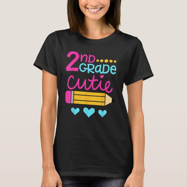 Camiseta 2nd Grade Cutie First Day of School Back to School (Anverso)