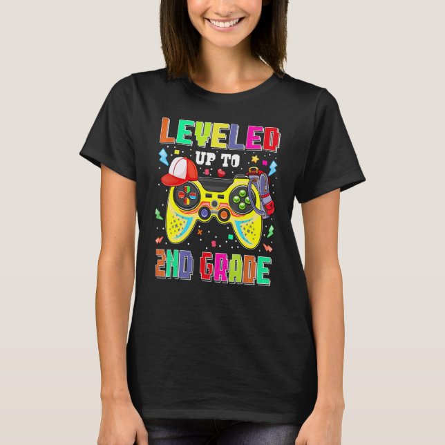 Camiseta 2nd Grade Gamer First Day Second Grade Boys Back T (Anverso)