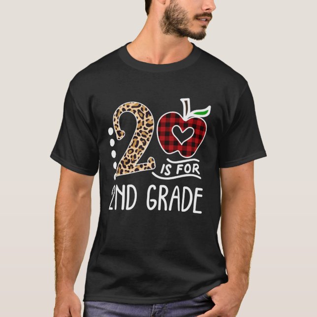 Camiseta 2nd Grade Leopard Second Grader Back To School Tea (Anverso)