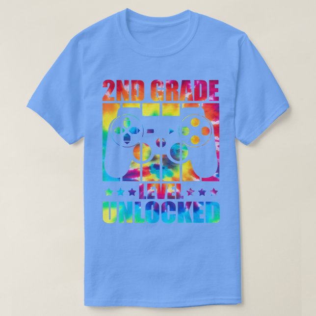 Camiseta 2nd Grade Level Unlocked Back To School Tie Dye Vi (Diseño del anverso)
