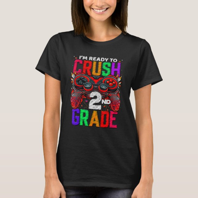 Camiseta 2nd Grade Level Unlocked Game On 2nd Grade Back To (Anverso)