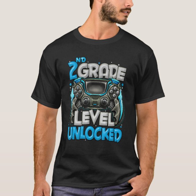 Camiseta 2nd Grade Level Unlocked Game On 2nd Grade Back To (Anverso)