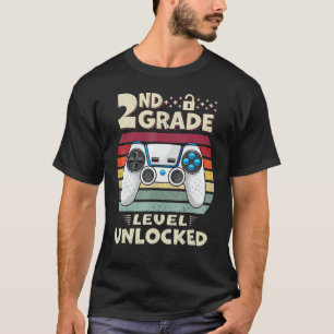 Camiseta 2nd Grade Level Unlocked Video Game Back To School