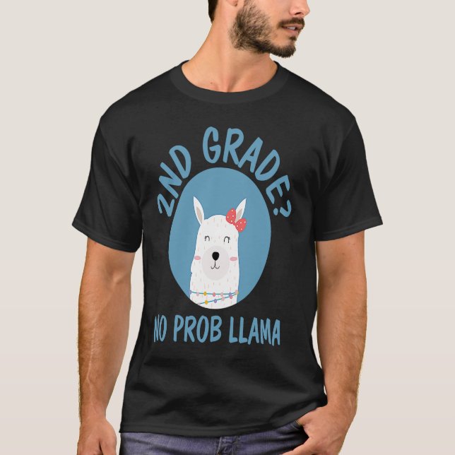 Camiseta 2nd Grade Llama  Teacher Student Back To School (Anverso)