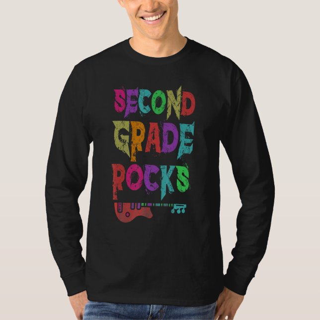 Camiseta 2nd Grade Rocks Student Teacher Rocking Third Grad (Anverso)
