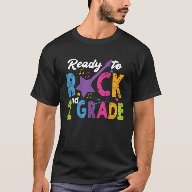 Camiseta 2nd Grade School Ready to Rock Second Back to Scho (Anverso)