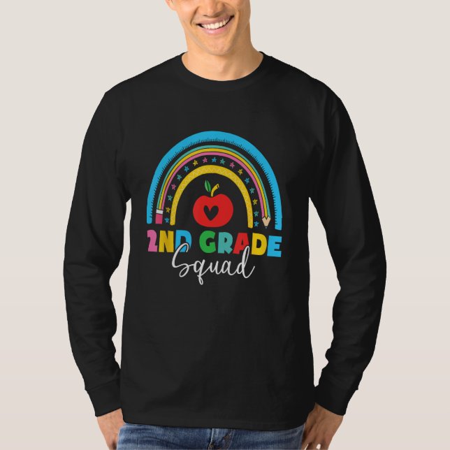 Camiseta 2nd Grade Squad Back To School Rainbow Teachers (Anverso)