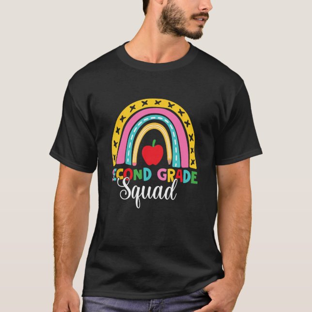 Camiseta 2nd Grade Squad Back To School Rainbow Teachers 1 (Anverso)