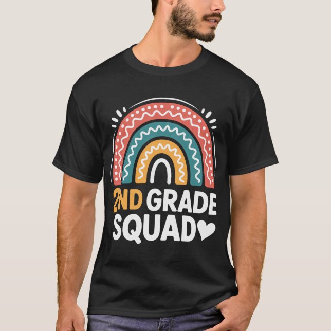 Camiseta 2nd Grade Squad Backo School Second Gradeeacher Gi (Anverso)