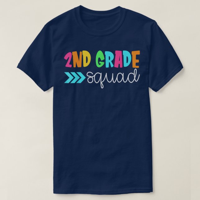 Camiseta 2nd Grade Squad Second Grade Back To School Teache (Diseño del anverso)