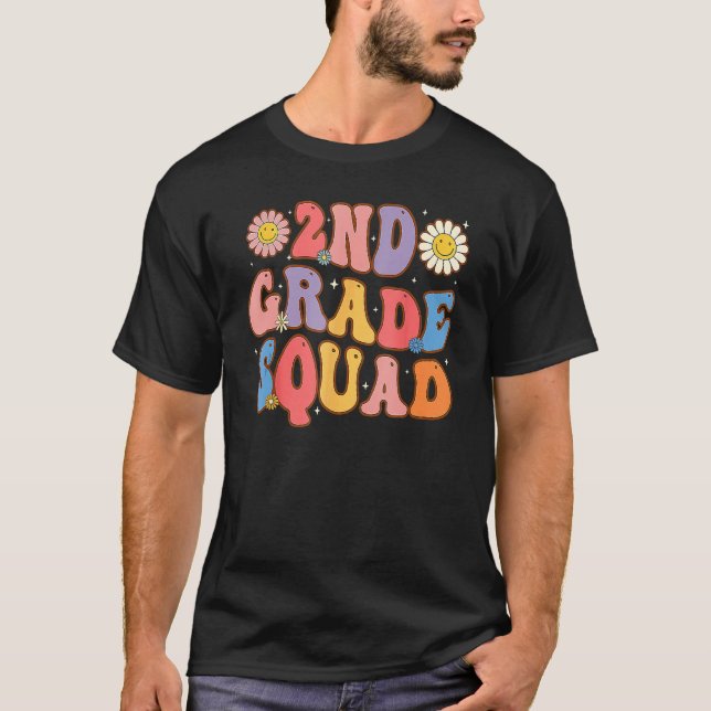 Camiseta 2nd Grade Squad Second Teacher Student Team Back T (Anverso)