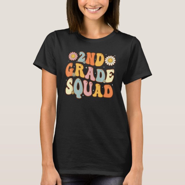 Camiseta 2nd Grade Squad Second Teacher Student Team Back T (Anverso)
