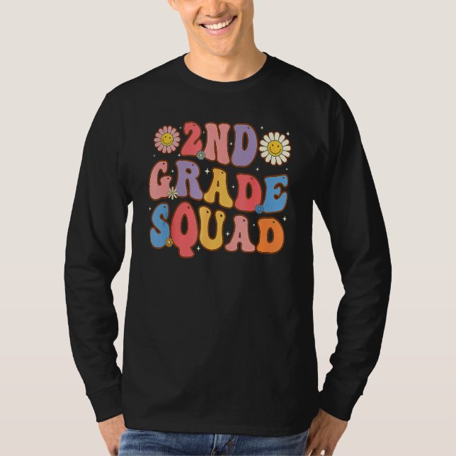 Camiseta 2nd Grade Squad Second Teacher Student Team Back T (Anverso)