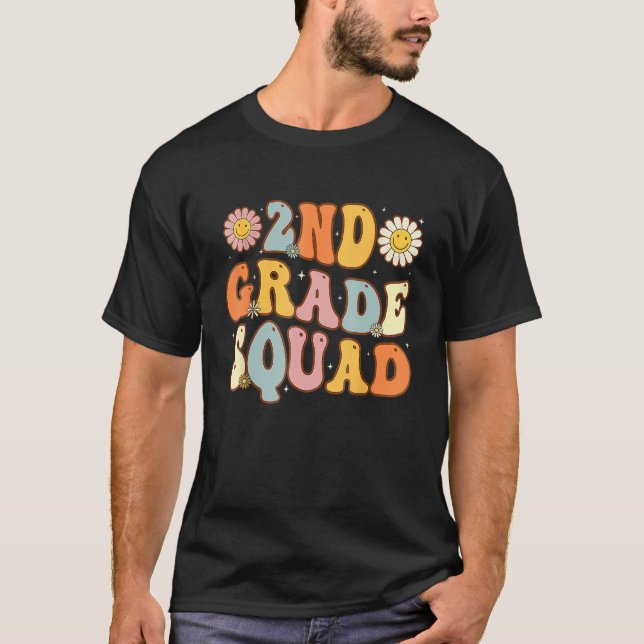 Camiseta 2nd Grade Squad Second Teacher Student Team Back T (Anverso)