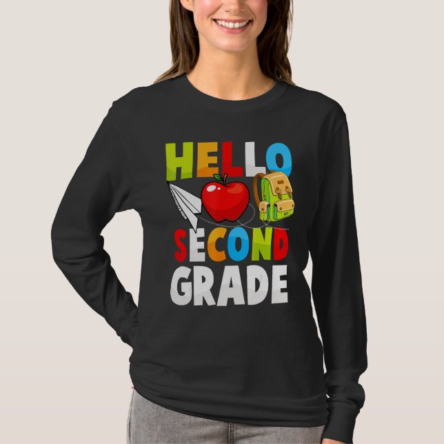 Camiseta 2nd grade teacher back to school for women kids st (Anverso)