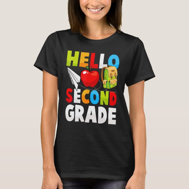 Camiseta 2nd grade teacher back to school for women kids st (Anverso)