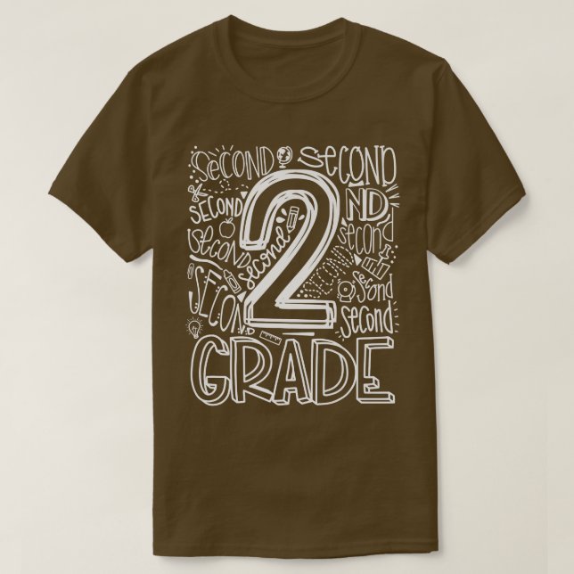 Camiseta 2nd Grade Typography Team Second Grade Back To Sch (Diseño del anverso)