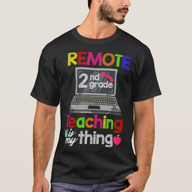 Camiseta 2nd Grade Virtual Teacher Remote Learning (Anverso)