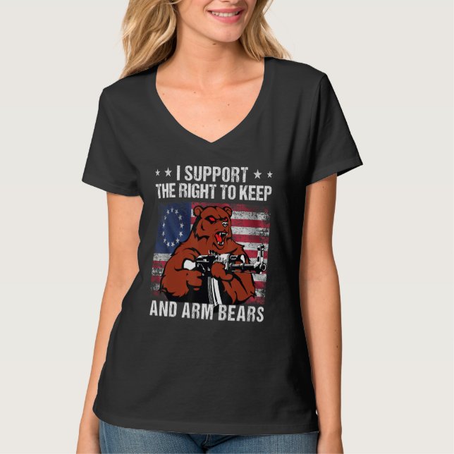 Camiseta 2nd I Support The Right To Keep And Arm Bears (Anverso)