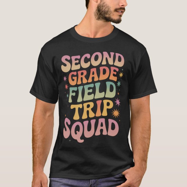 Camiseta 2nd Second Grade Fieldrip Squadeacher Students Mat (Anverso)