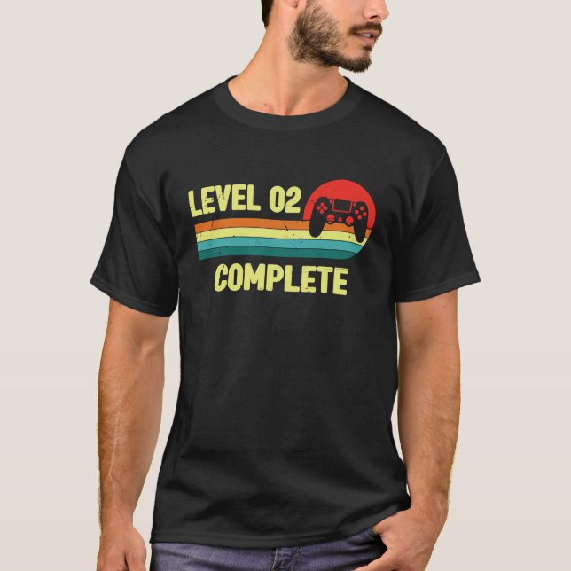 Camiseta 2nd Wedding Anniversary For Him Her  Level 2 Compl (Anverso)