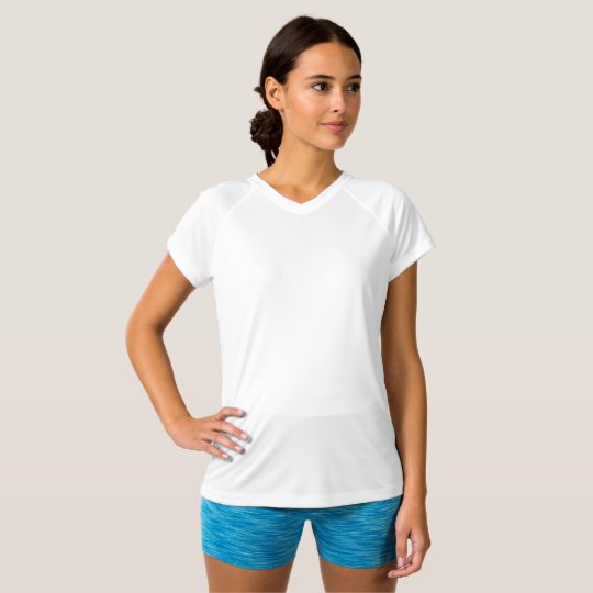 Camiseta para mujer Double-Dry con cuello en V de Champion, Blanco