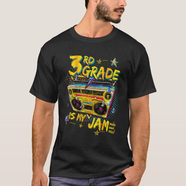 Camiseta 3º Grado: Mi Jam 80s Boombox 3er grado atrás T (Anverso)