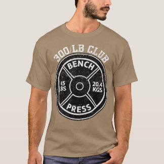 Camiseta 300 Lbs Bench Press Club Gym Halterofilia P