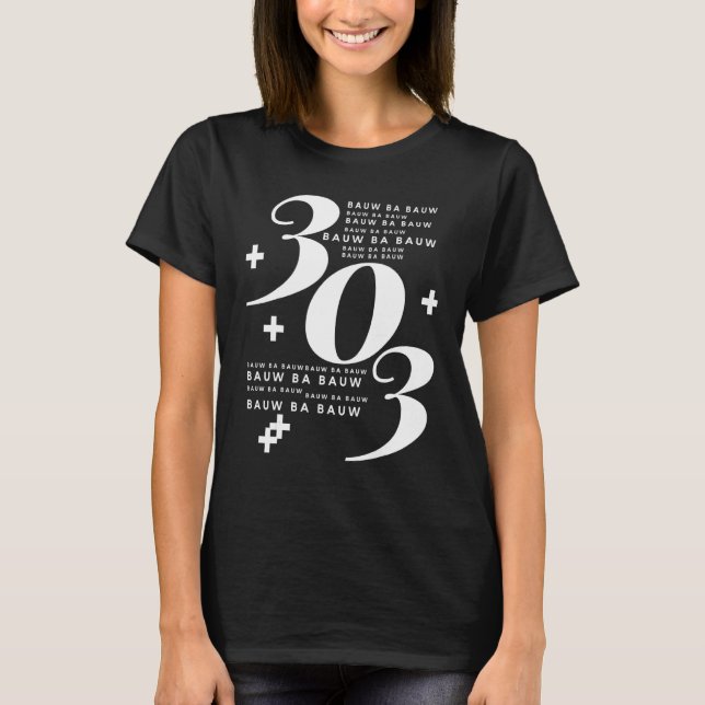 Camiseta 303 Bauw Ba Bauw El Sonido De La Sinopsis Analógic (Anverso)