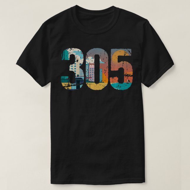 Camiseta 305 Dade County Miami (Diseño del anverso)
