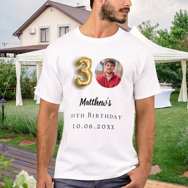 Camiseta 30.ª foto de oro de cumpleaños (Subido por el creador)