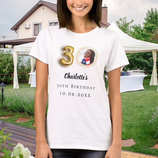 Camiseta 30.ª foto de oro de cumpleaños (Subido por el creador)