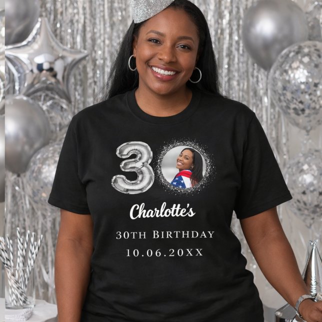 Camiseta 30.ª foto de plata negra (Subido por el creador)