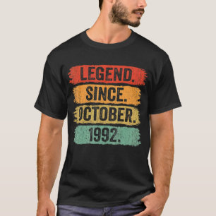 Camiseta 30.ª leyenda de cumpleaños desde octubre de 1992 r