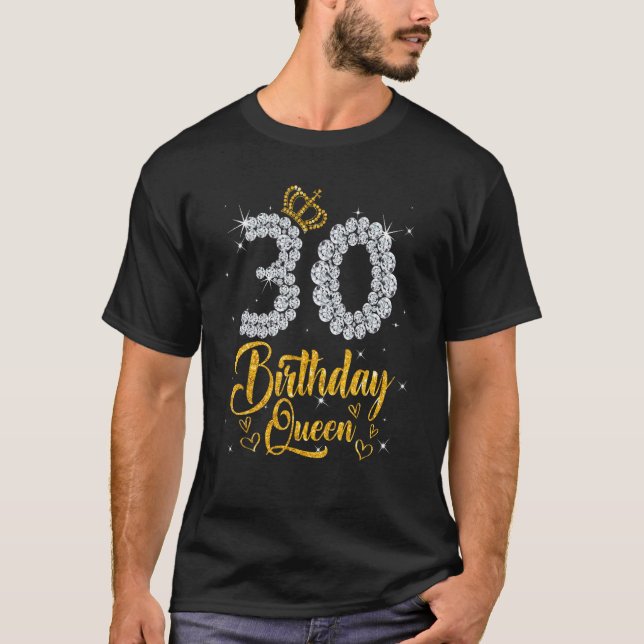 Camiseta 30.ª Reina de cumpleaños Chica de 30 años (Anverso)